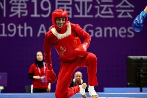 عکس‌| ناکامی شهربانو منصوریان در راه فینال؛ مدال برنز ووشوکار ایران