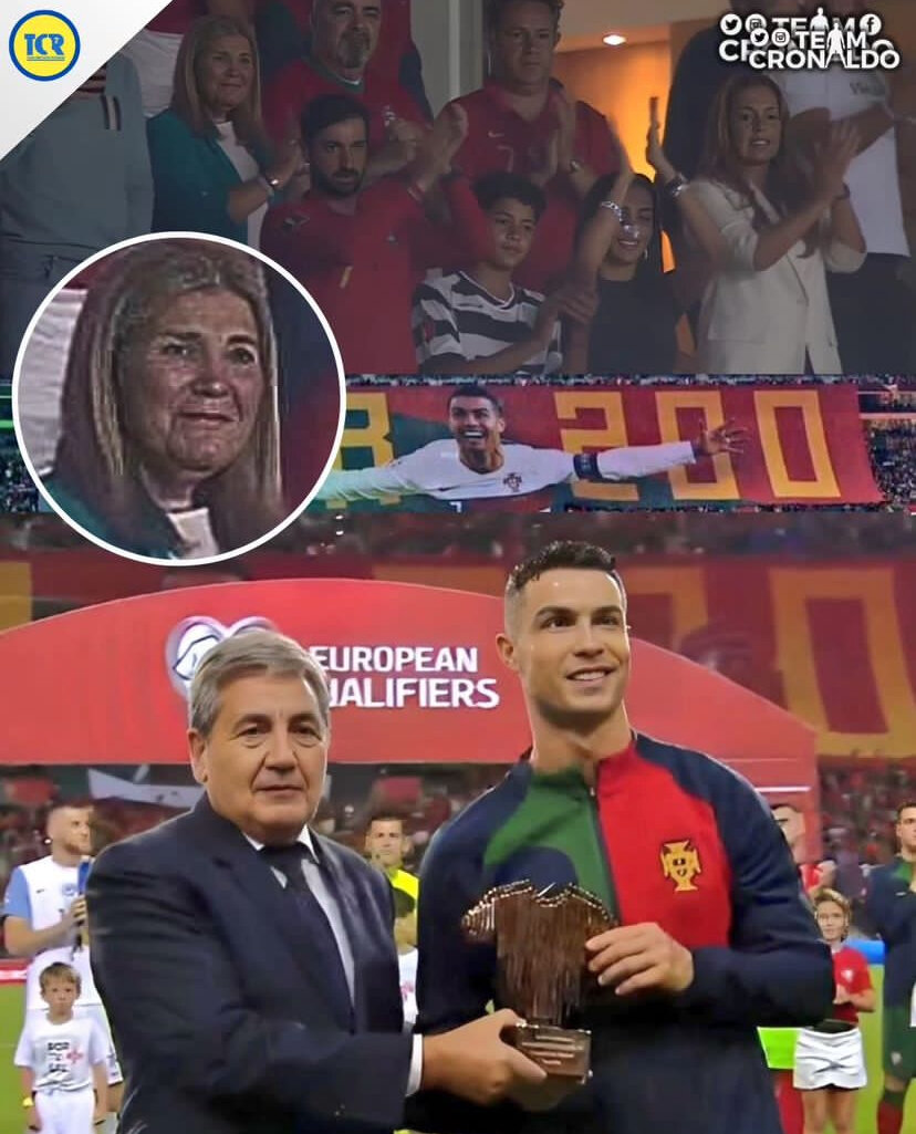 عکس‌| اشک‌های مادر رونالدو پس از جایزه جدید او