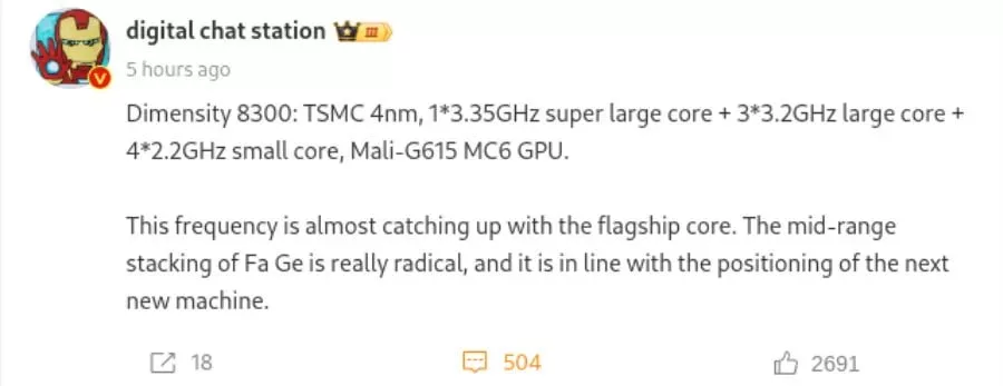 مشخصات چیپ دایمنسیتی 8300 پیش از معرفی فاش شد