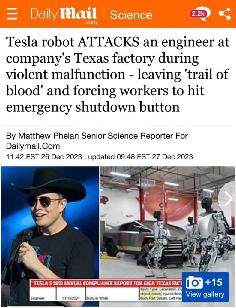 دعوا ربات تسلا به کارمند آن؛ ناراحتی ایلان ماسک از