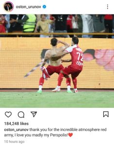 عکس| این شادی گل بازیکن پرسپولیس در تلویزیون سانسور شد!