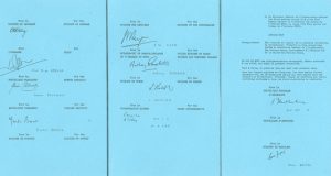 the signing of convention of the new European Space Research Organisation (ESRO) took place