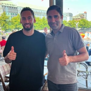 عکس | ملاقات مهاجم ایرانی بایرن مونیخ با ستاره یورو ۲۰۲۴