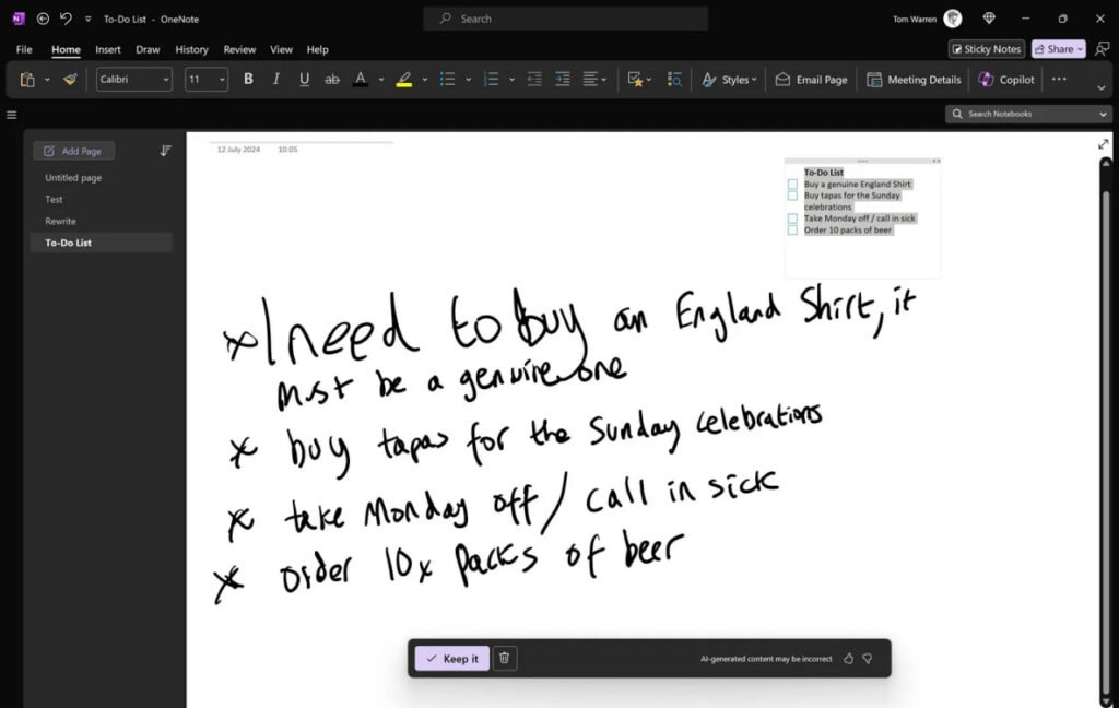 1720787908 670 مایکروسافت کوپایلوت به قابلیت تشخیص دست‌خط تجهیزشد دانشجو