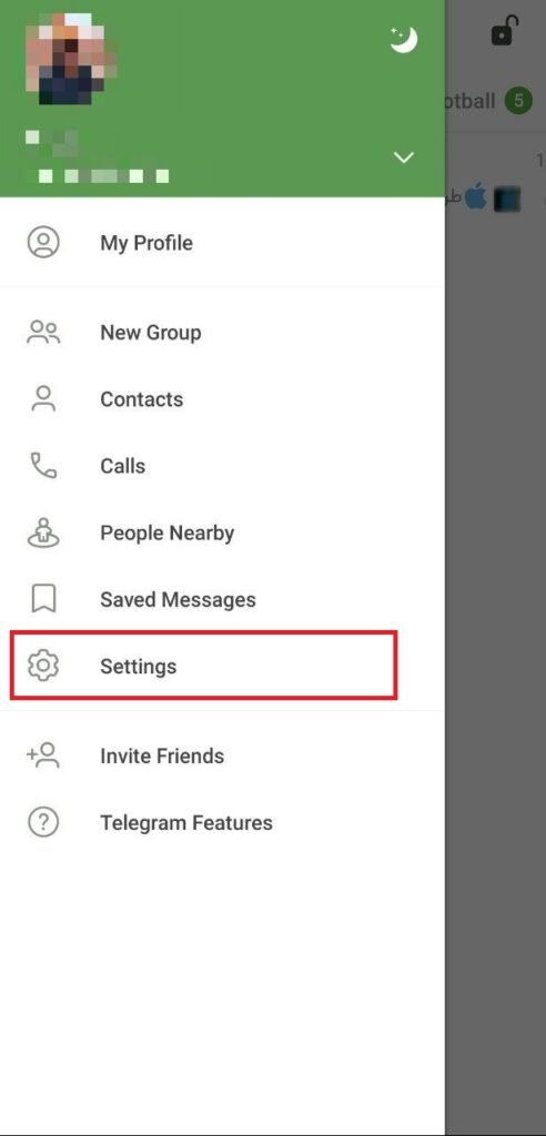 پروفایل تلگرام