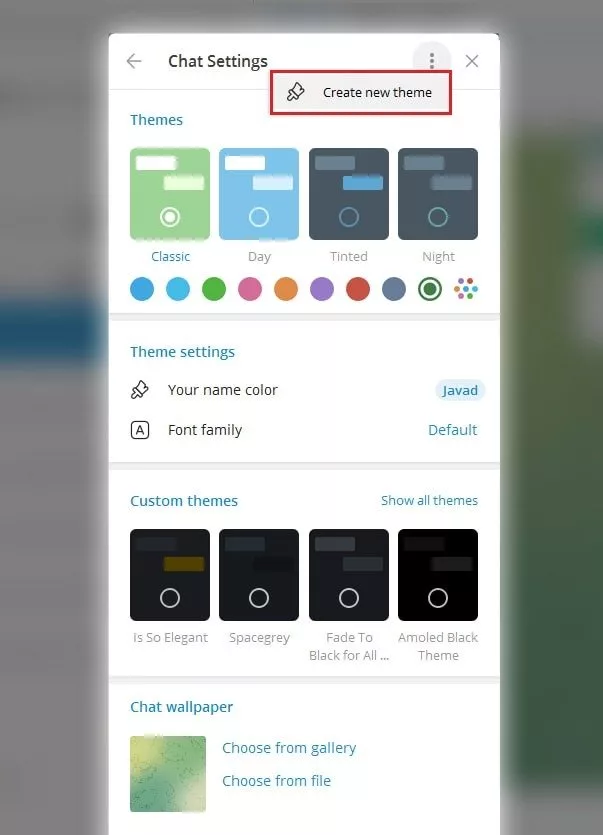 آموزش ساخت تم تلگرام | ترفندهای ساخت و تحول تم دلخواه در تلگرام_دانشجو 22 نصب تم تلگرام