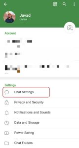 تنظیمات تلگرام 2