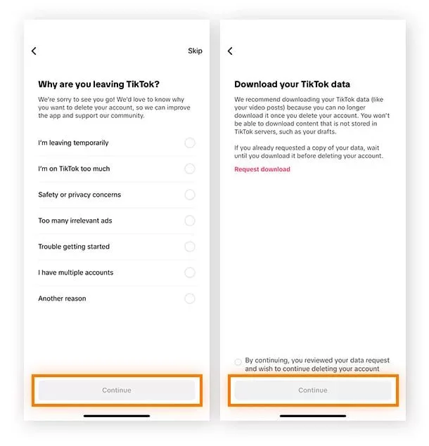 آموزش دیلیت اکانت تیک تاک؛ حذف Tik Tok به طور موقت و دائمی_دانشجو 8 دیلیت کردن تیک تاک